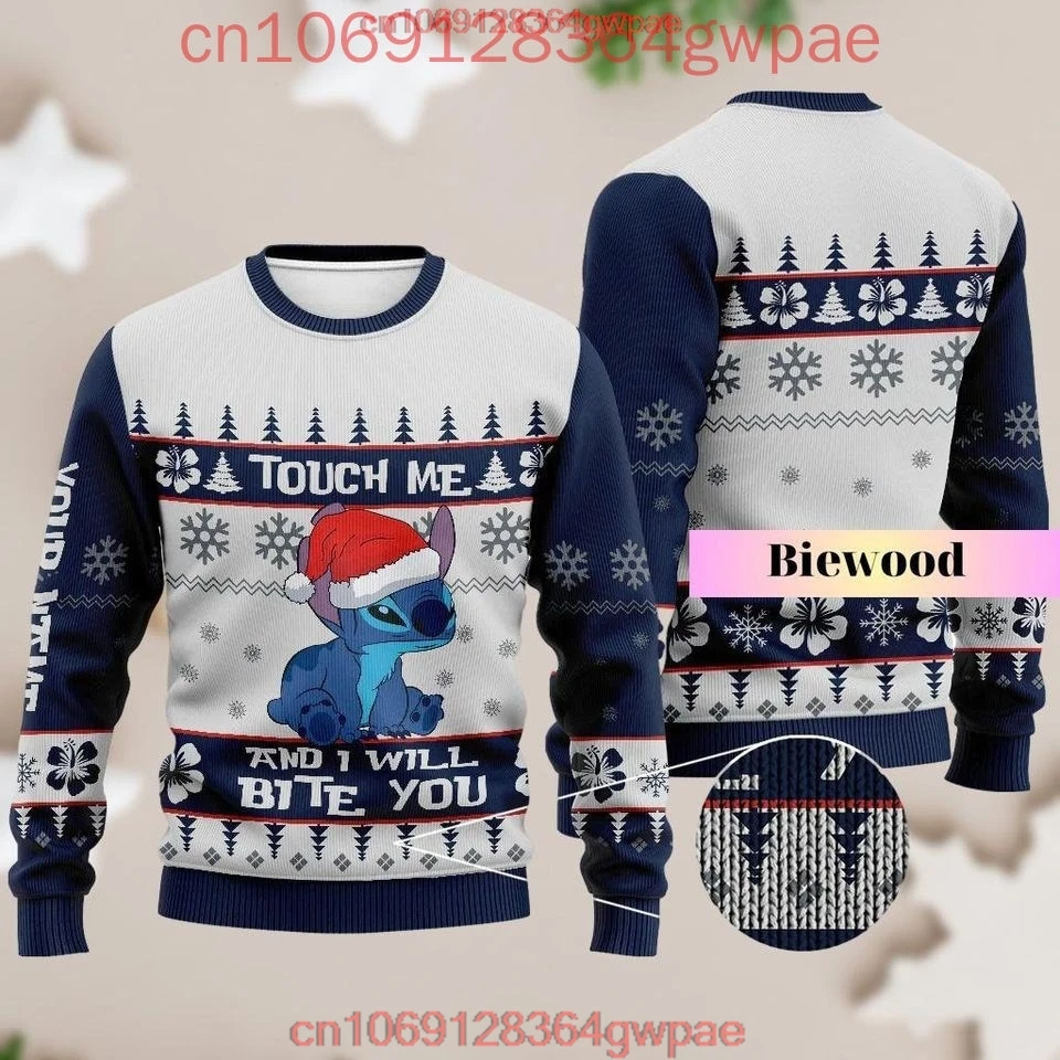 Stitch Christmas Ugly 3D Sweaters Halloween Gift Christmas Gift Disney 3D Print Christmas Ugly Sweaters Fashion Casual Sweater