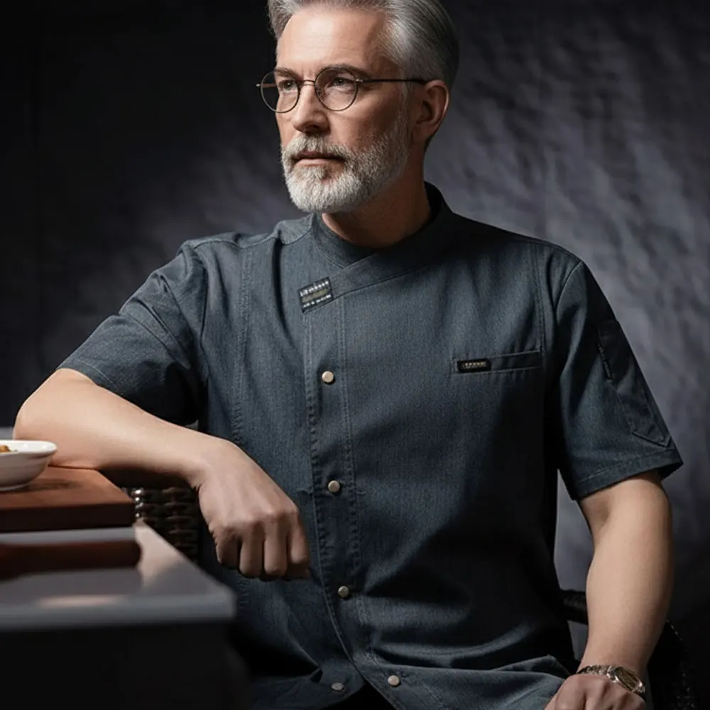 Chef Jacket Coat Cook Hotel Restaurant Canteen Cake Shop Cafe Shirt Cooking Costume Food Service Kitchen