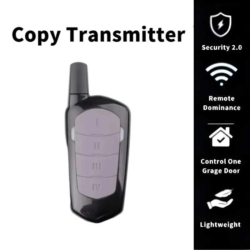433MHz Wireless Auto Copy Remote Controller Universal 4 Keys Clone Red Light Remotes Duplicator for Gadgets Car Home Garage Door