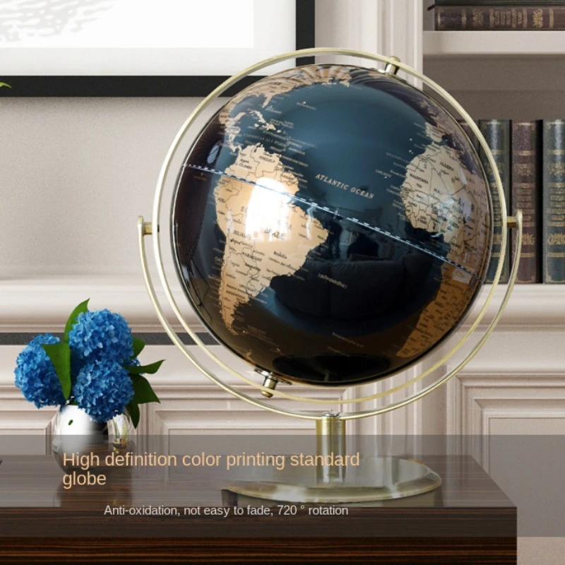 Nordic Style Exquisite Metal Globe Model, Living Room Decoration, Table Decoration, World Model, Sculpture and Business Gifts