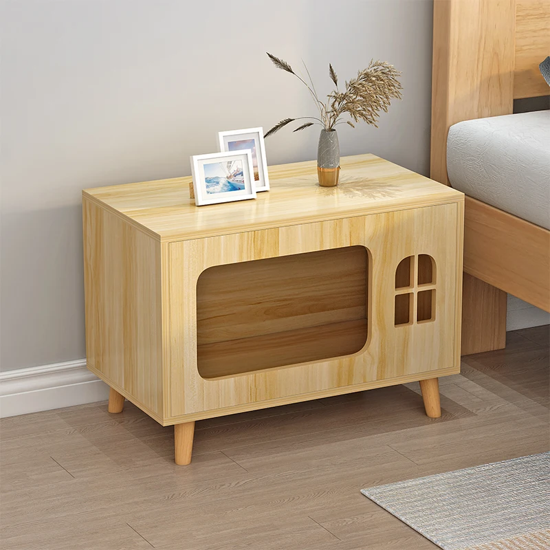 Bedside table integrated solid wood cat nest four seasons universal human  shared household house indoor