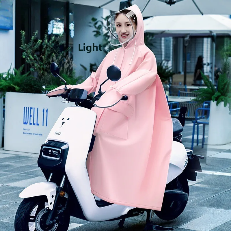 Long Full Body Rainstorm Protection Raincoat for Men Women Electric Vehicle Bicycle Riding view 2