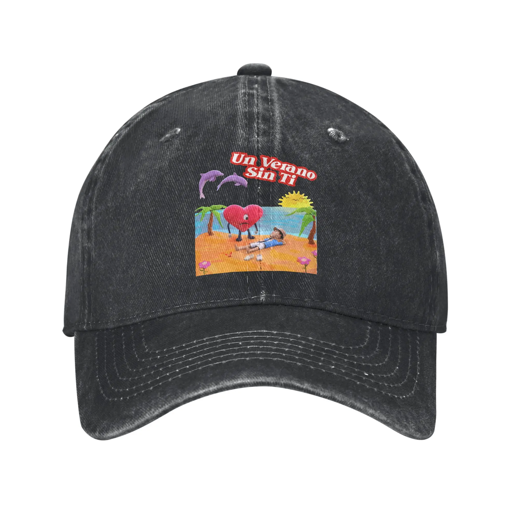 Bad Baseball Caps Vintage Distressed Denim Bunny un verano sin  tour Headwear Men Women Outdoor Summer Gift Hats Cap