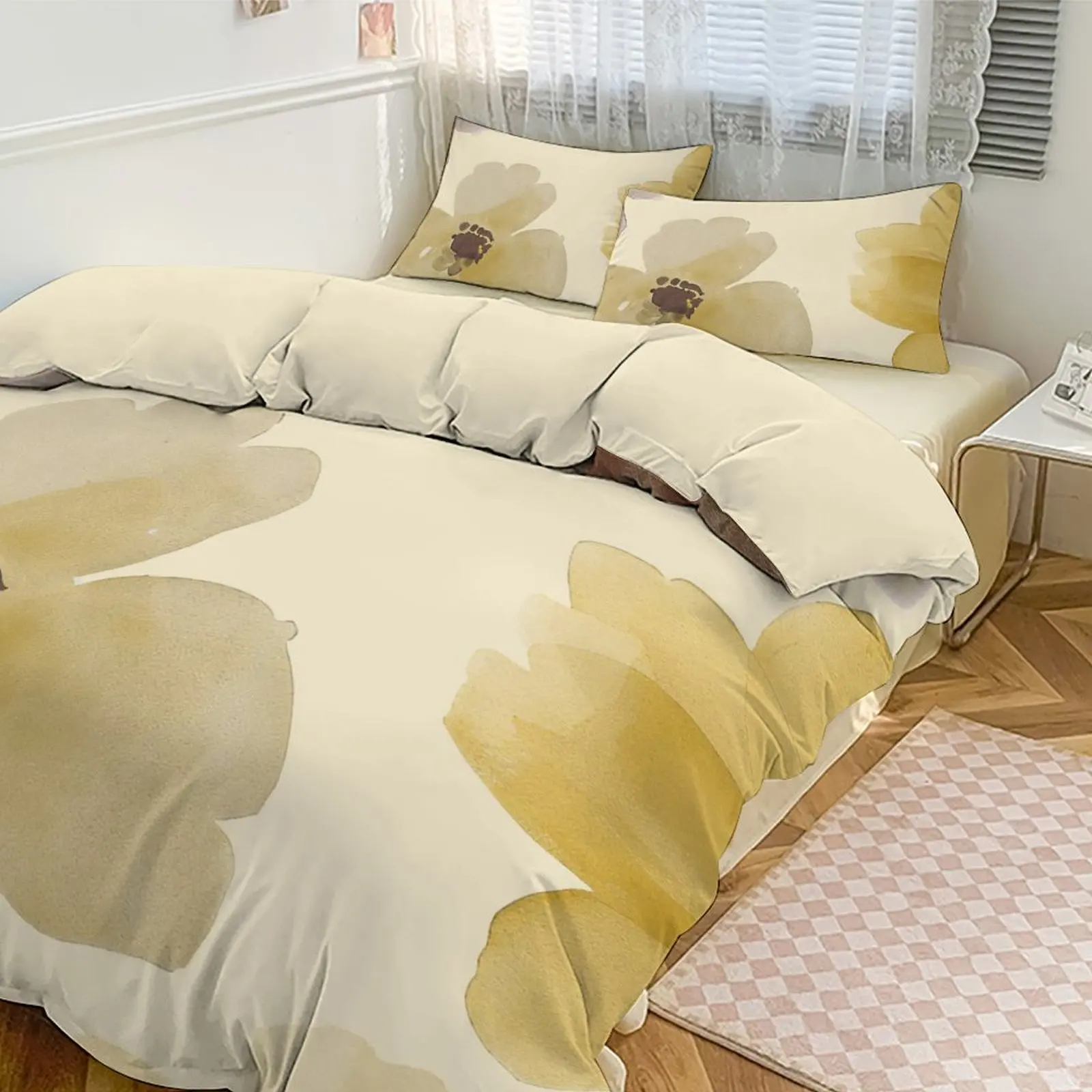 

Comfortable High - Quality Skin - Friendly Fabric Thickened 3 - Piece Bedding Set (Duvet Cover + 2 Pillowcases)