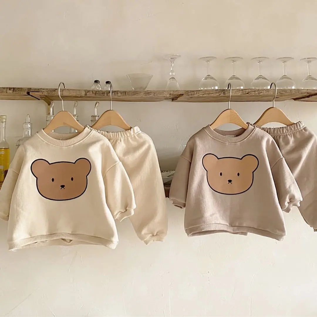 2PC Baby Boys Girls Clothes Set Infant Toddler Child Long Sleeves+pants Casual Suit Spring Autumn Baby Clothes