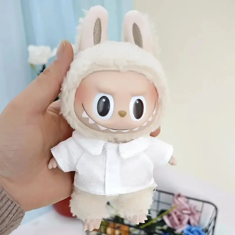 17cm  Labubu Clothes Outfit Plush Doll Clothes Macaron Cute Clothing DIY Kid Gift Labubu Doll Accessories