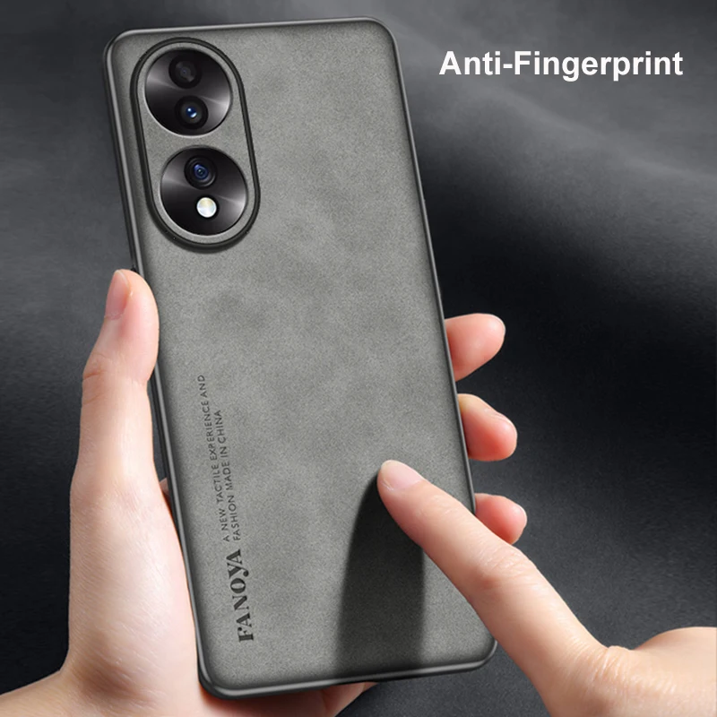 Luxury PU Leather Case For Honor 90 70 50 Back Cover Matte Full Protection TPU Silicone Phone Case For Honor50 Honor70 Honor90