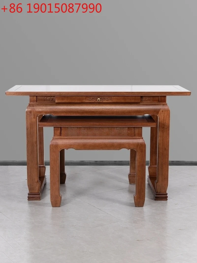All solid wood Guan Gong offering table New Chinese-style altar Modern living room Middle hall offering Buddha platform