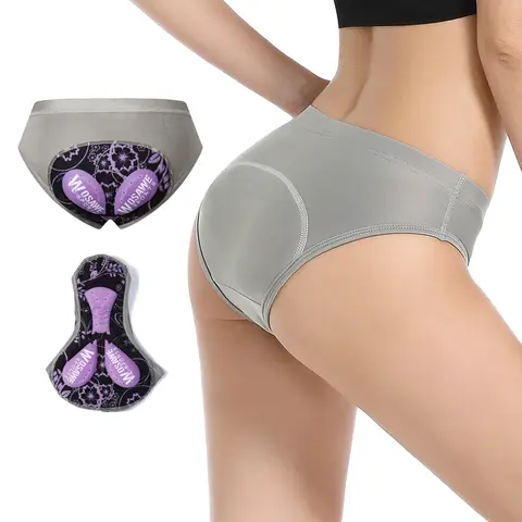 WOSAWE 여성용 통기성 사이클링 속옷, 3D 젤 패드, 충격 방지 자전거 속옷, MTB 도로 자전거 속옷 브리프