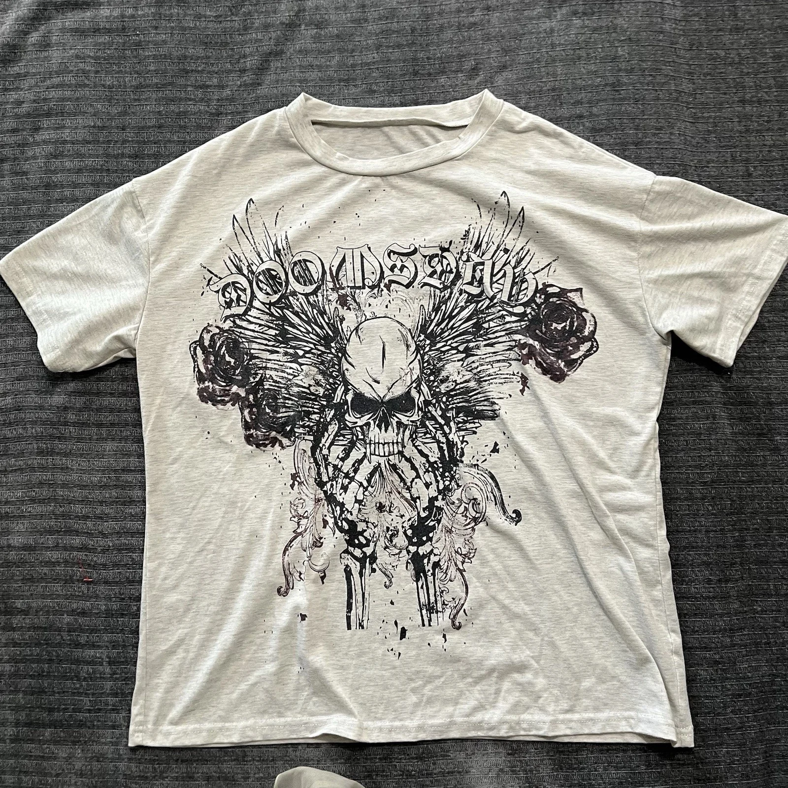 Vintage Y2K Affliction Guitar Wings Grunge Graphic Short Sleeve Print T-shirt Men Women Cotton Harajuku Vintage Streetwear Tops