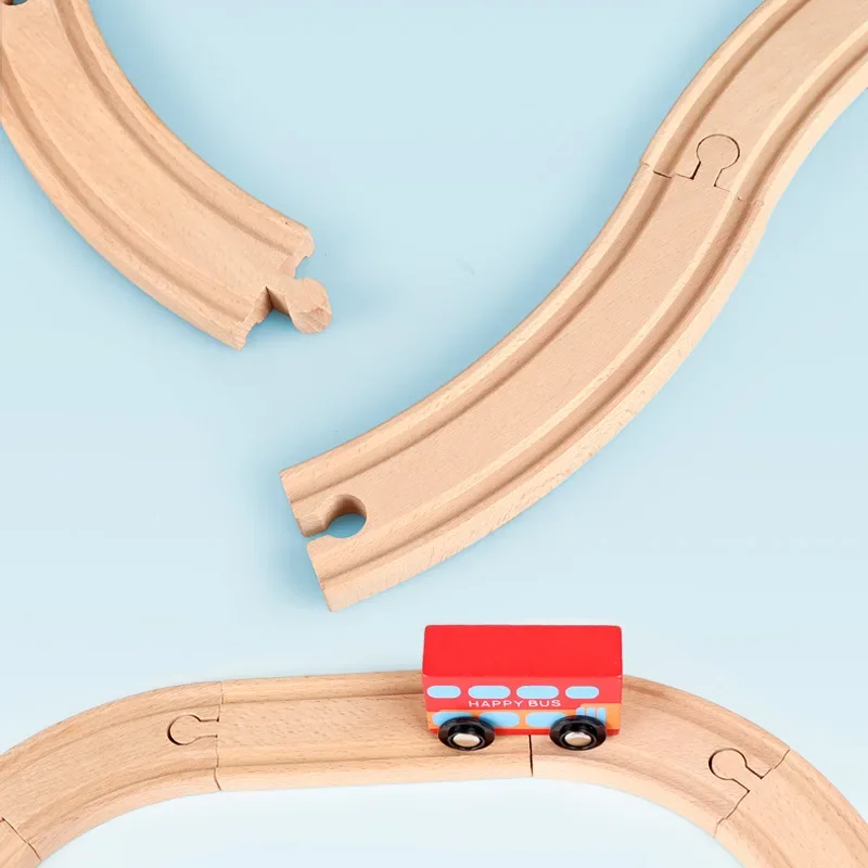 70 stücke Schiene Auto Zug Set Holz Puzzle Bausteine Montage Kinder Spielzeug Konstruktor Montessori Brettspiele Interaktives Spielzeug