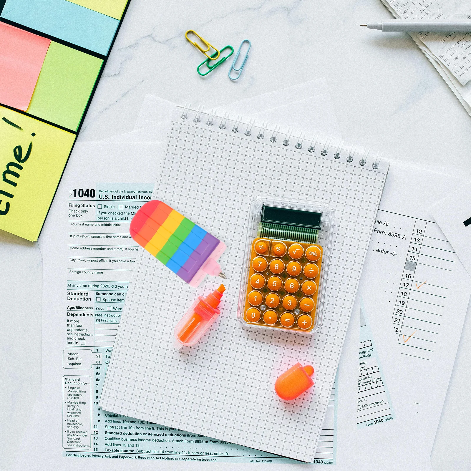 25 قطعة من أقلام الآيس كريم الإبداعية المكتبية البلاستيكية على شكل كرتوني #2