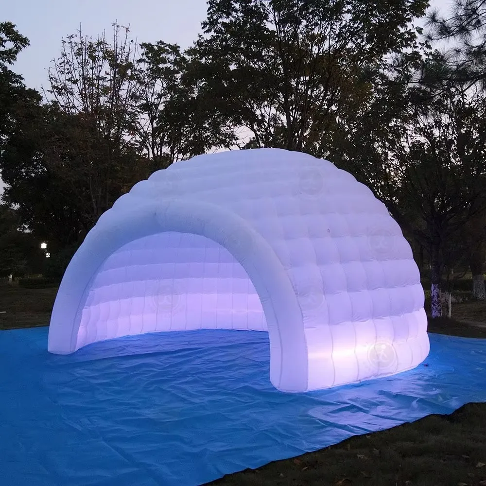 Portable Light Emitting Diode Inflatable Igloo Dome Tent Exhibition Camping Party Event