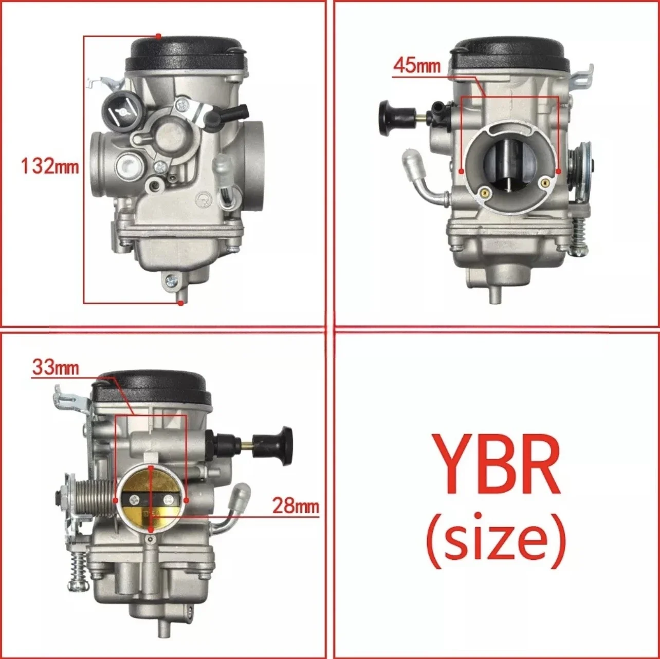 Motorcycle Carburetor Suitable For Yamaha YBR125, 125cc, YJM125, YB125 Bike Engine Kit