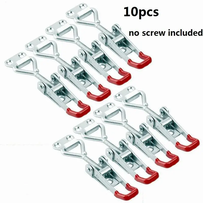 Toggle Latch 10-Piece Adjustable Woodworking Tools Over Center Latch Replacement For Door Cabinet Lid Box Drawer Freezer Grill