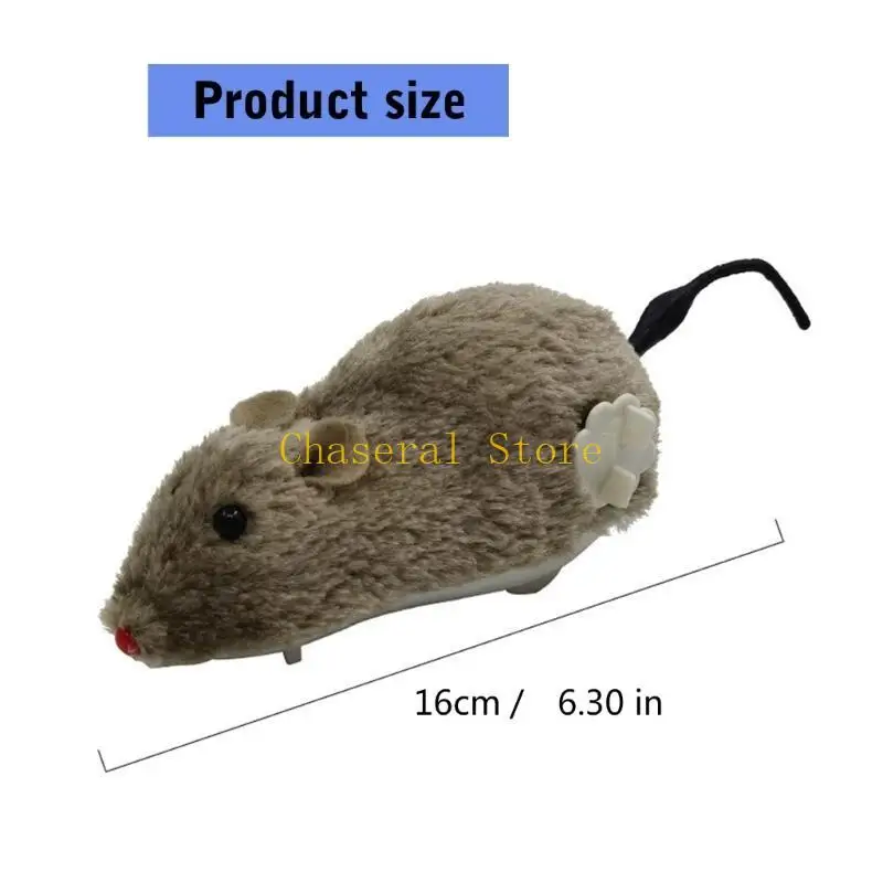E7CE Windup Mouse Toy Pack 4 giocattolo topi realistici per bambini Toddler promuove il giocattolo educazione fisica