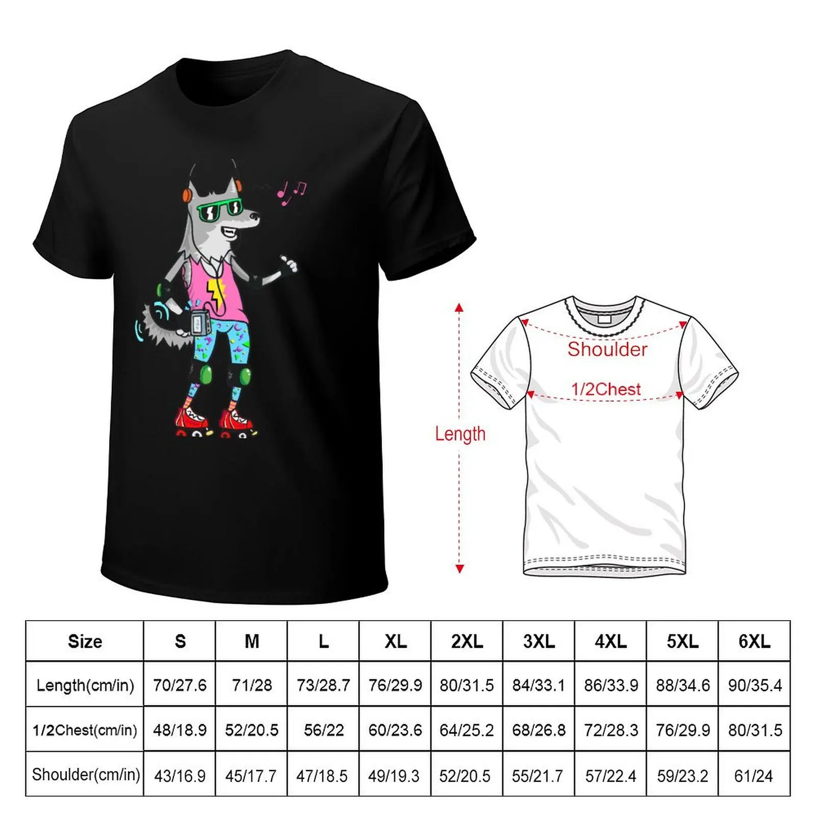 MAXIMUM COOL WOLF: JUST WOLF T-Shirt Casual Everyday Short Sleeve T-Shirt