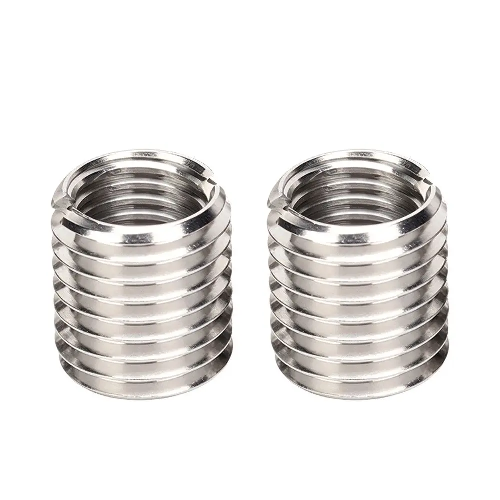 2pcs Reliable Durable Thread Adapters Sleeve Sturdy Practical Repair Insert Nut Threaded Insert Fastener For Softwood
