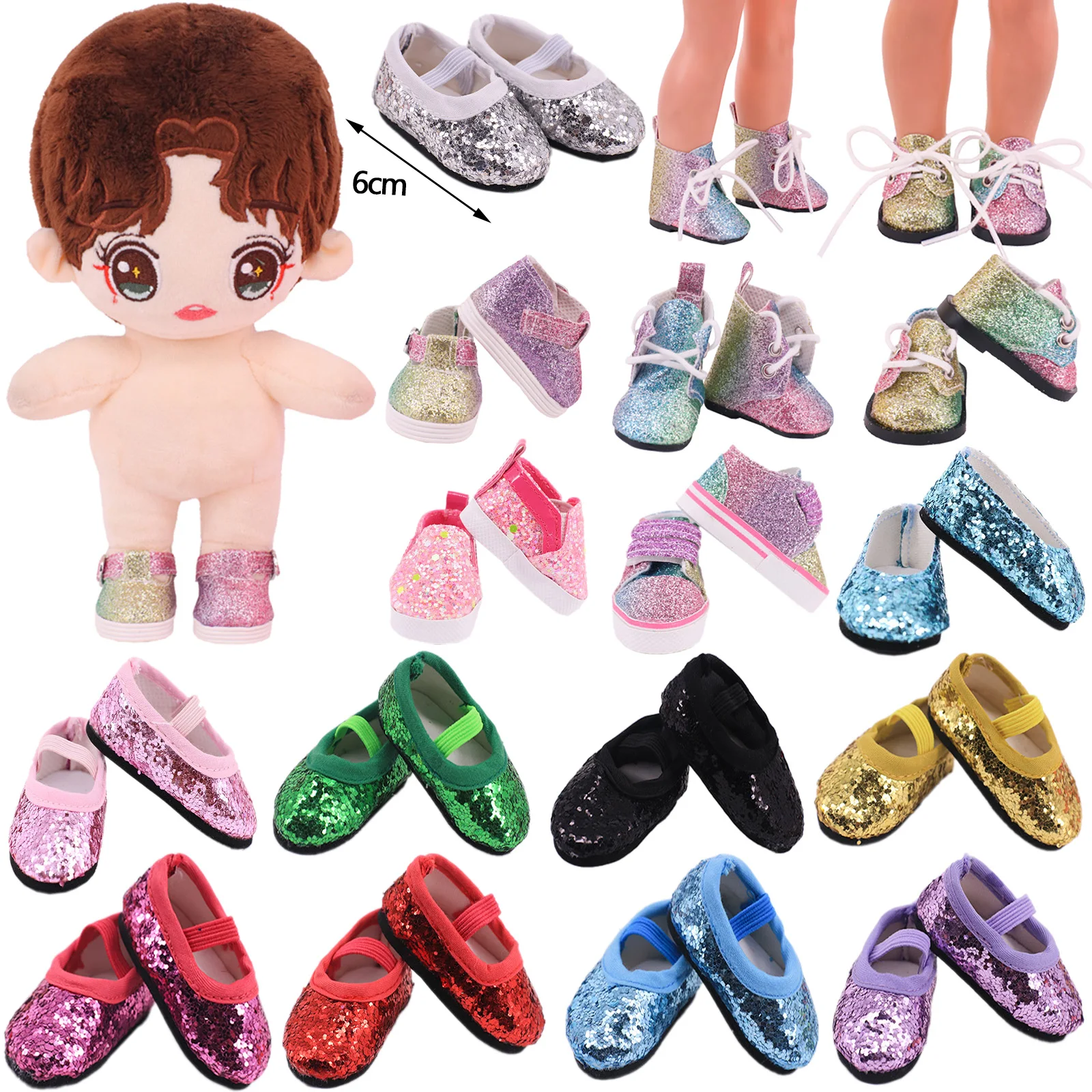 14.5Inch Paola Reina Doll&EXO&Wellie Wisher Blythe Doll Dress Shoes Colorful Shiny Shoes Laces For Doll Accessories Toys Gifts