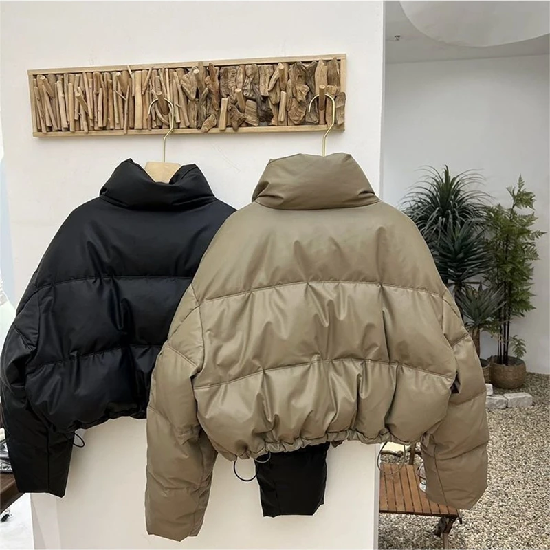 2024 New Winter Short Parka Women Korean Style Stand Collar Loose Warm Jacket Ladies Fashion Thicken Down Bread Service Woman