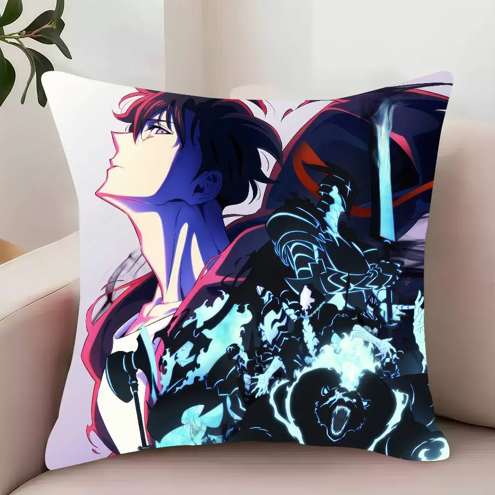 bilibili S-Solo Anime L-LevelingS Pillow Case Decor Protective Covers Comfortable soft for Sofa Living Room Home office