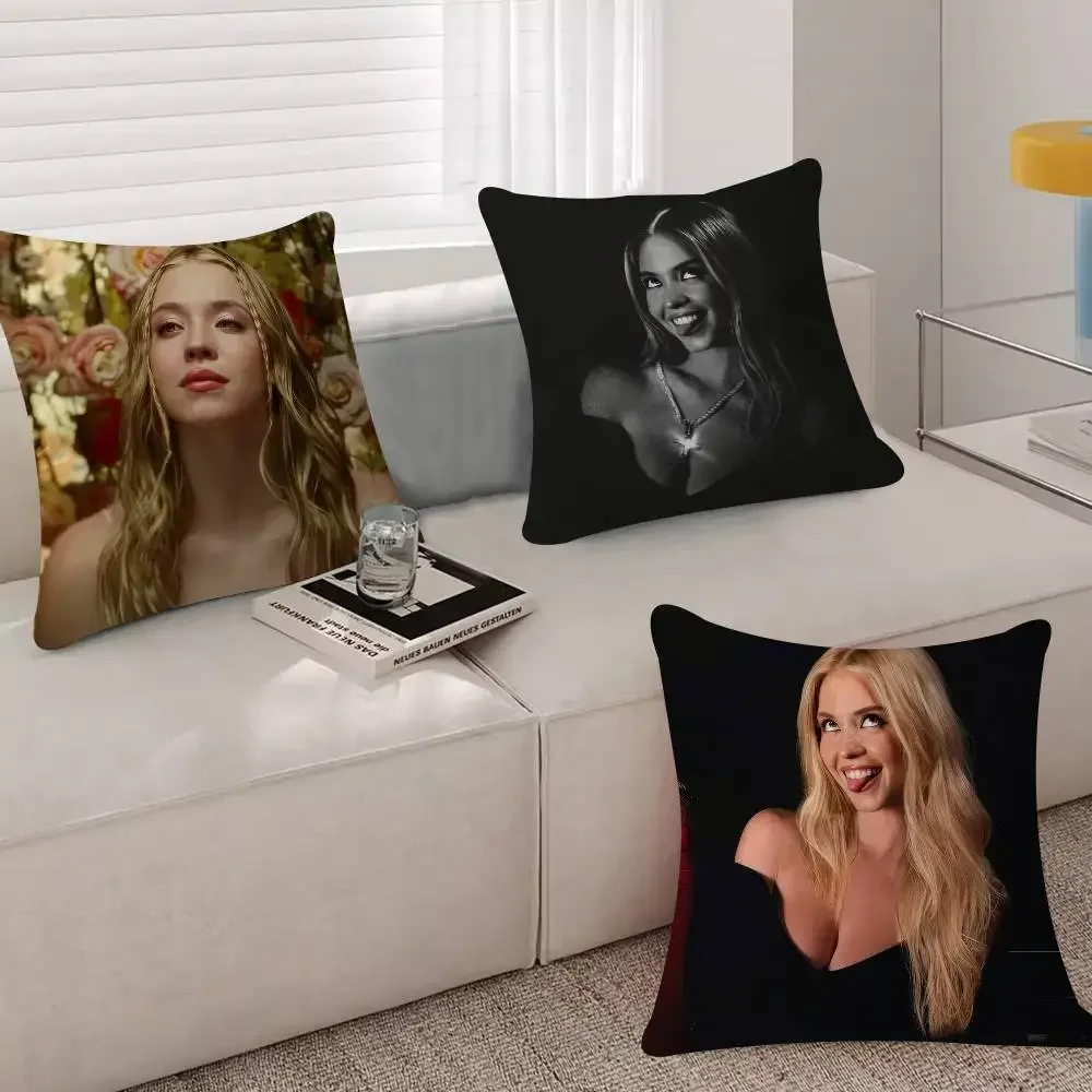 Actor Sweeney Double-sided Printed pillow cover Short plush Suitable living rooms bedrooms sofas throw cushion cover