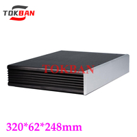 Tokban Audio 3206 320*62*248mm Aluminum HIFI Preamplifier Chassis Enclosure Diy Power Amplifier DAC Decoder Case Shell