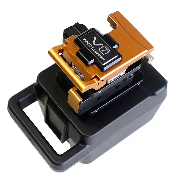 

Fiber Cleaver andheld Optical Fiber Cleaver V& Double Fixture Standard Less than 0.5 Degrees (48000 times blade life)