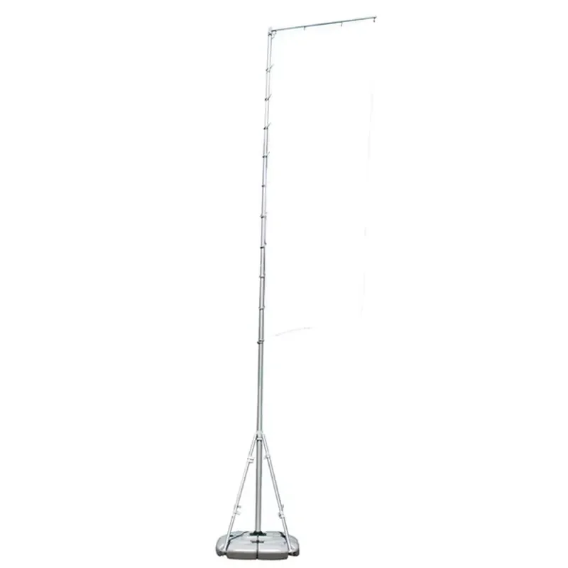 5 meters telescopic giant flagpole with water base
