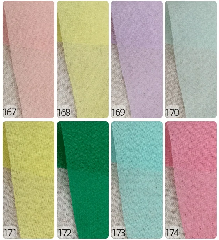 5 Meters SC03 Single Layer Crinkle Gauze Fabric 100% Cotton 138 cm Width 49 Gsm For Baby Lining Sewing For Sample Testing