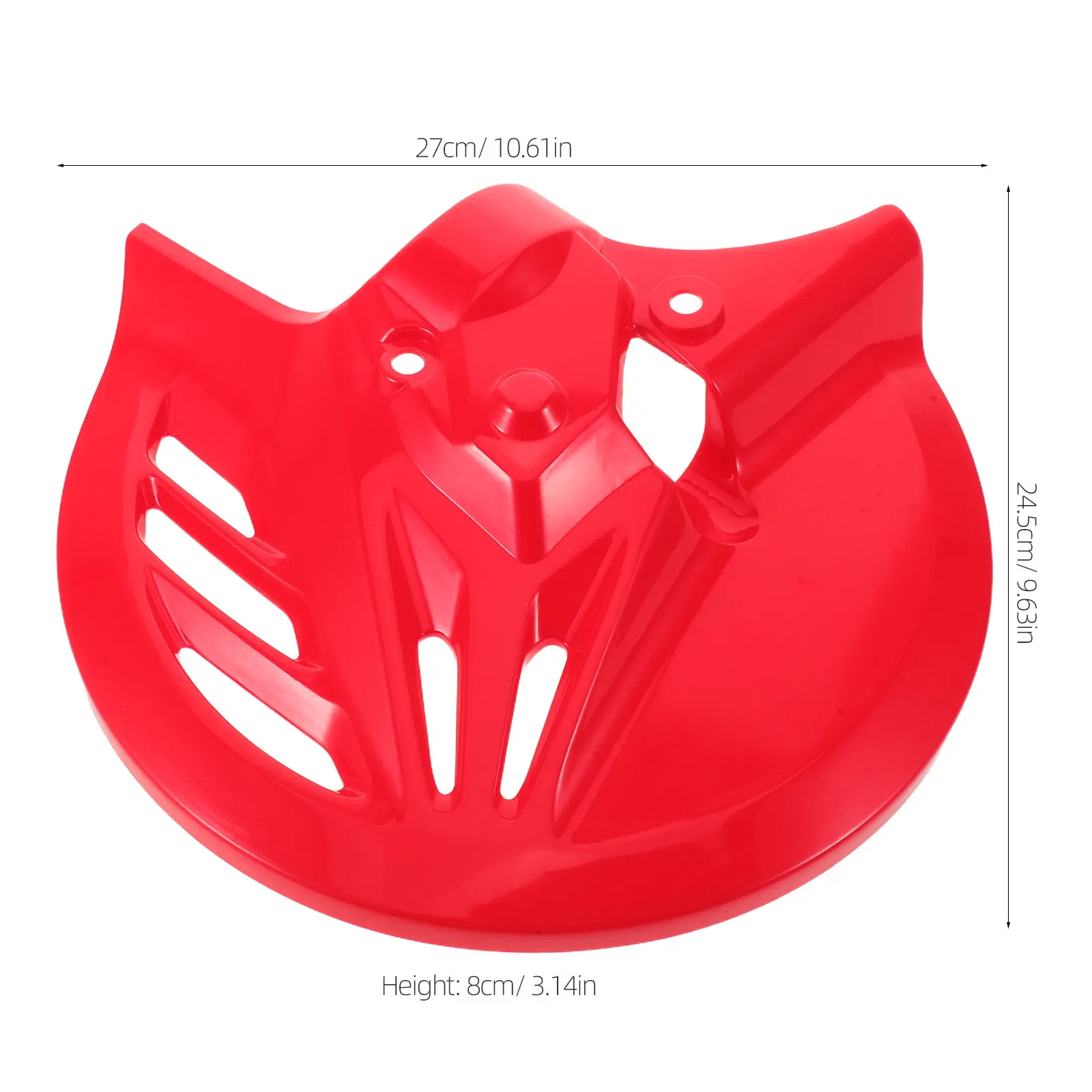 Motorcycle Front Brake Disc Protective Cover 270Mm Plastic Rotor Guard Shield for Road Riding Red Heat Resistant Brake Disc