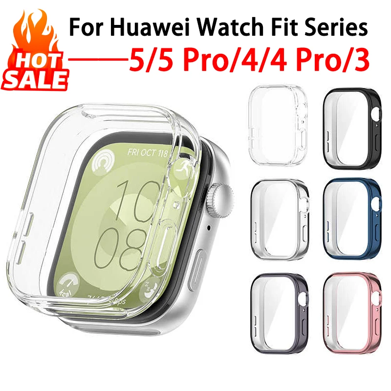 TPU Protective Case For Huawei Watch Fit 5 5 Pro 4 4 Pro 3 Soft Bumper Cover Anti-Scratch Full Coverage Smart Watch Accessories