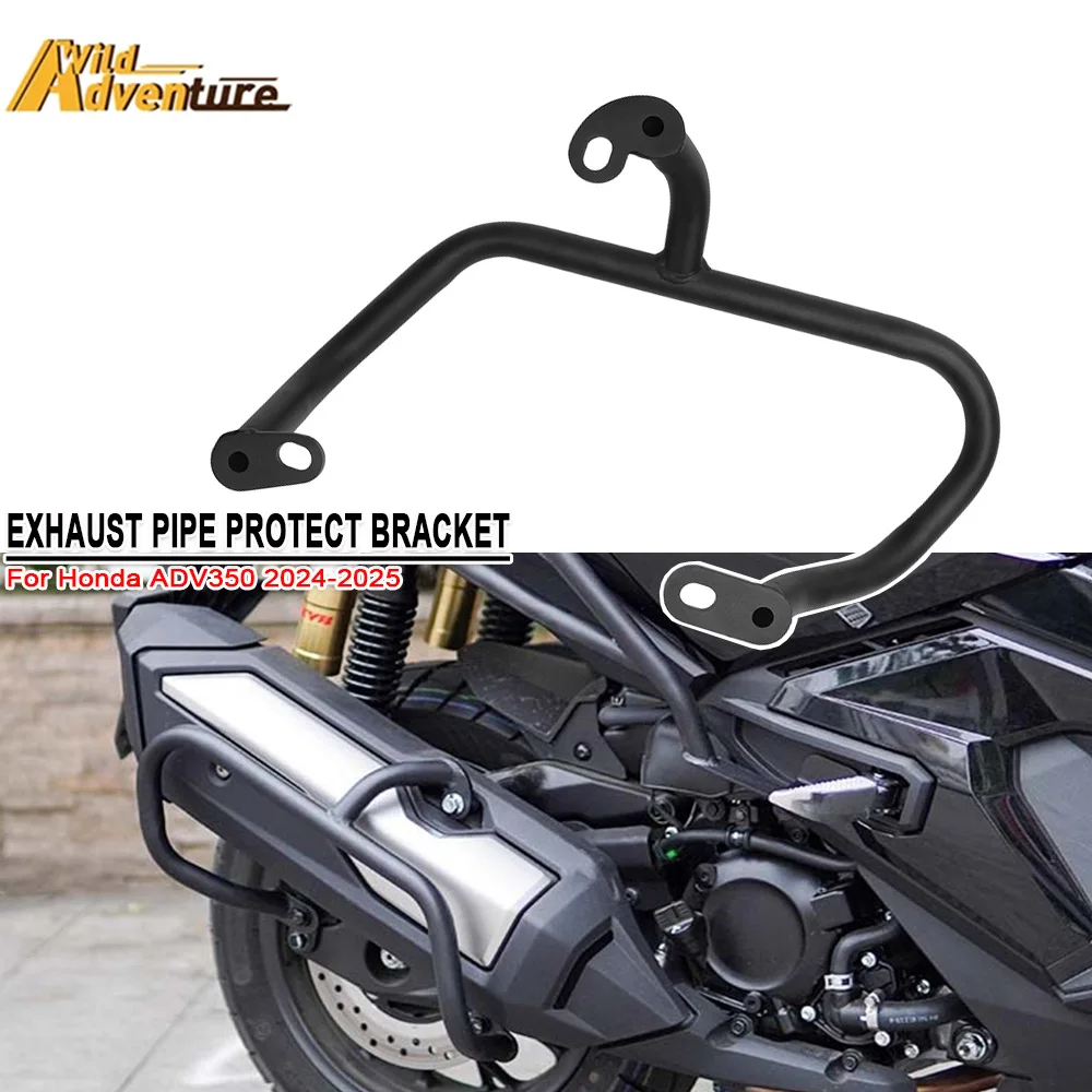 

For Honda ADV350 ADV 350 2024 2025 Exhaust Guard Crash Bar Bumper Muffler Protector Stunt Cage Falling Protection Accessories