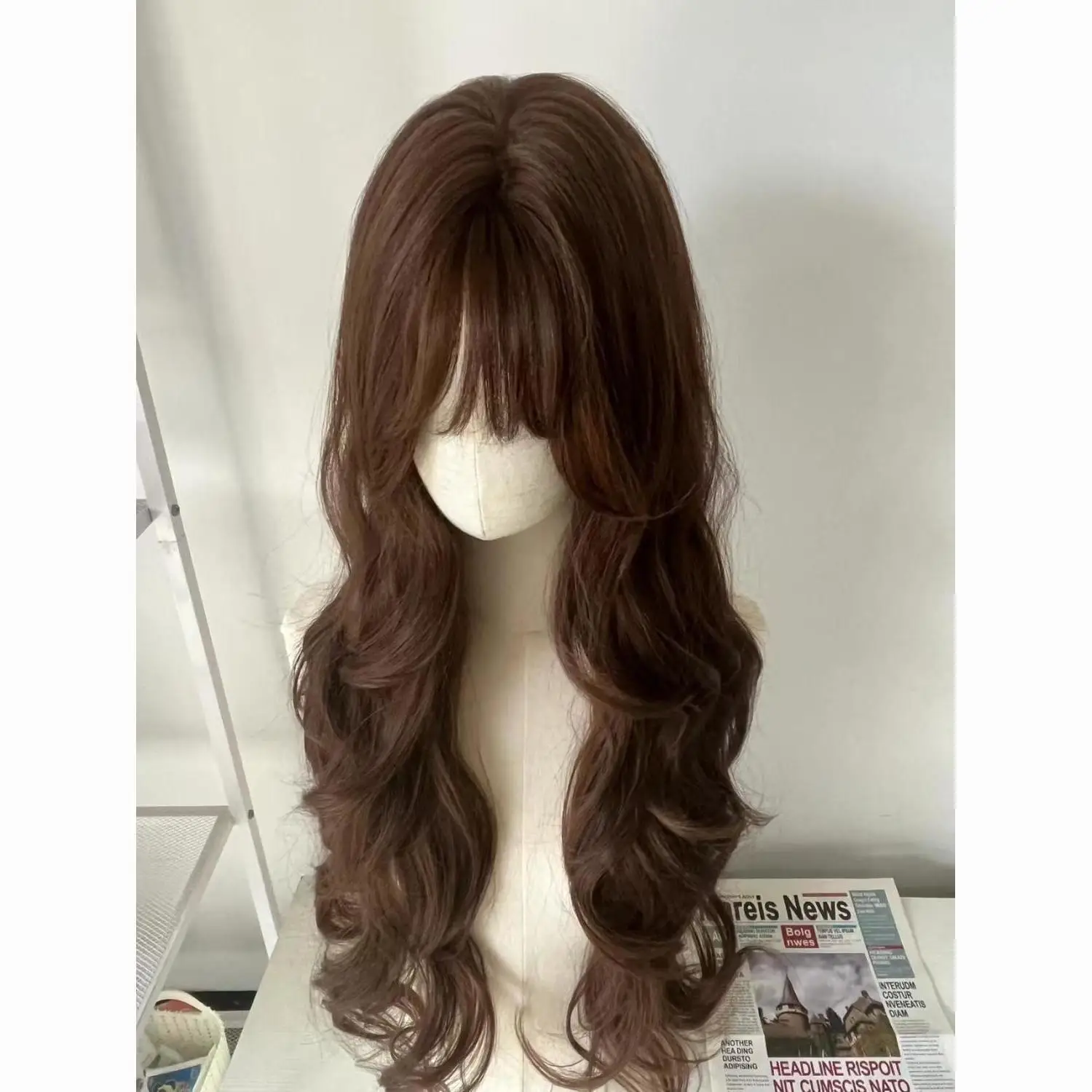 ‌70cm Lolita Wig - Big Curly Hair with Natural Volume, Heat Resistant Synthetic Fiber, Full Cap for Daily Use/Dress Up/Cosplay