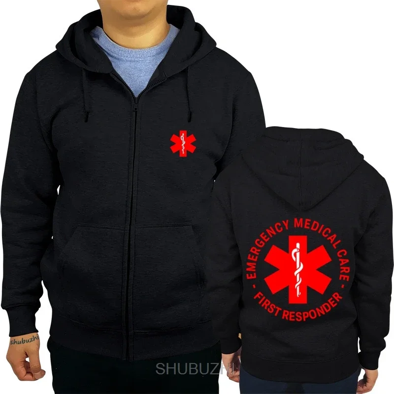 emergency medical care first responder lkw van shubuzhi men zipper sweatshirt casual cool fashion hoodies pattern print hoody