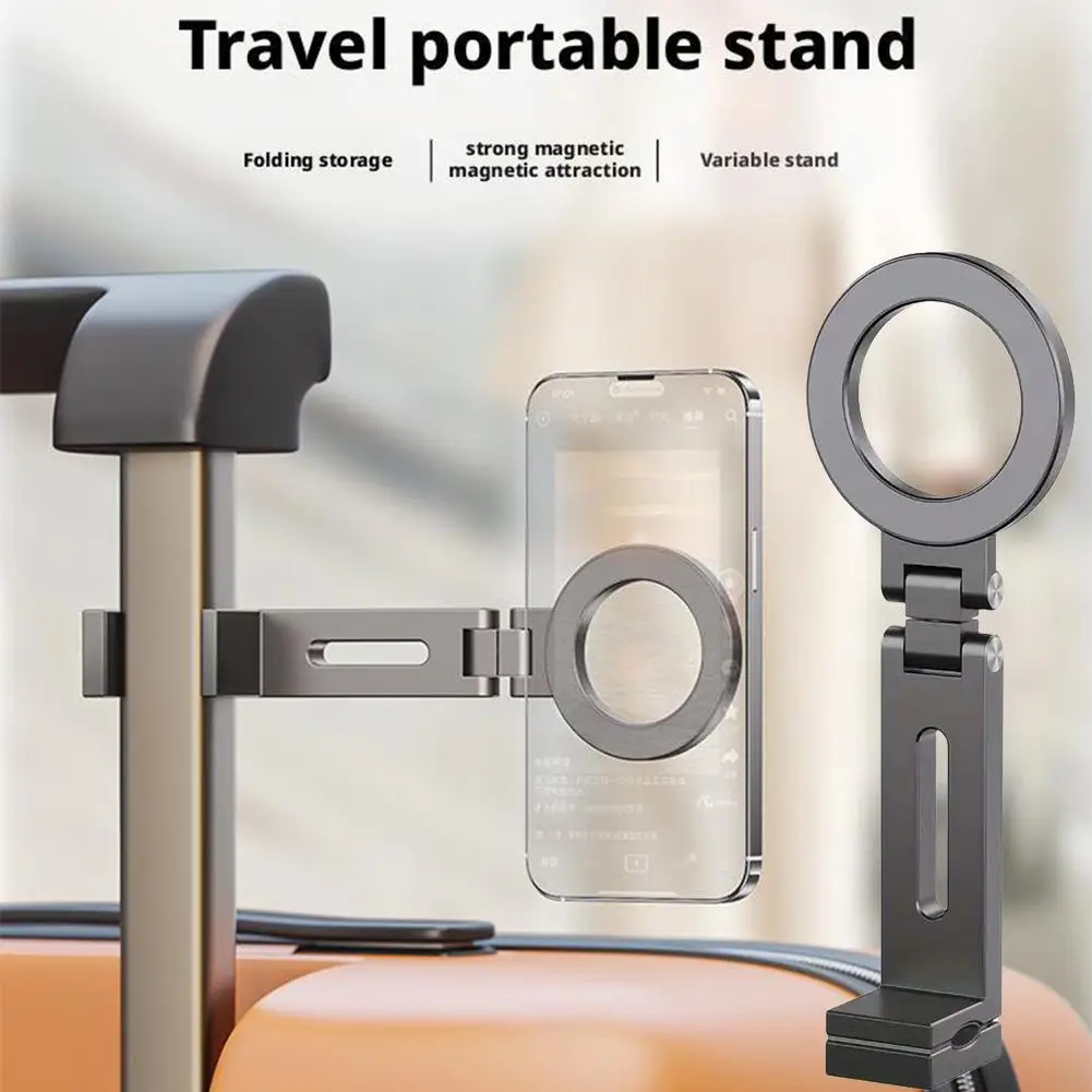 

Magnetic Airplane Phone Holder Universal Travel Desk Cell Phone Mount Stand Foldable 360° Rotation Selfie Stick Phone Support