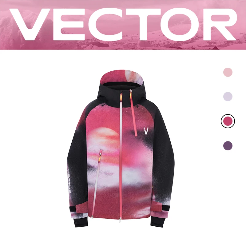 VECTOR Ski-jas voor heren en dames, skibroek, warme, winddichte winteroverall, hoodie, waterdichte kleding voor buitensporten, snowboard, 2026