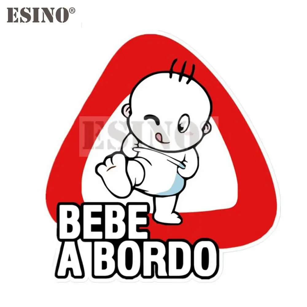 Car Styling Creative Funny Baby On Board Bebe A Board Cartoon PVC Decal Waterproof Car Body Sticker Pattern Vinyl