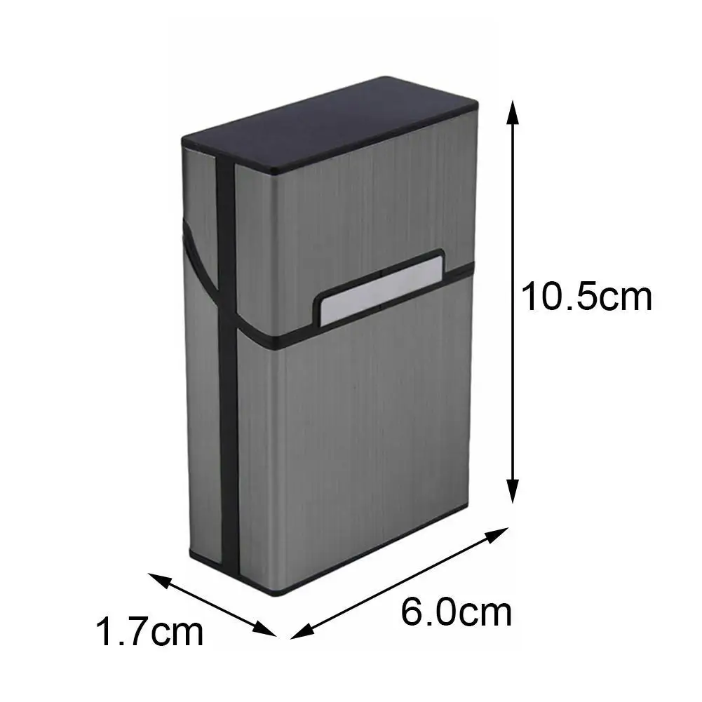 Brushed Aluminum Cigarette Case - 20 Capacity Elegant Metal Holder for Men, Bulk Pack of Gentleman's Smoking Accessories image 6