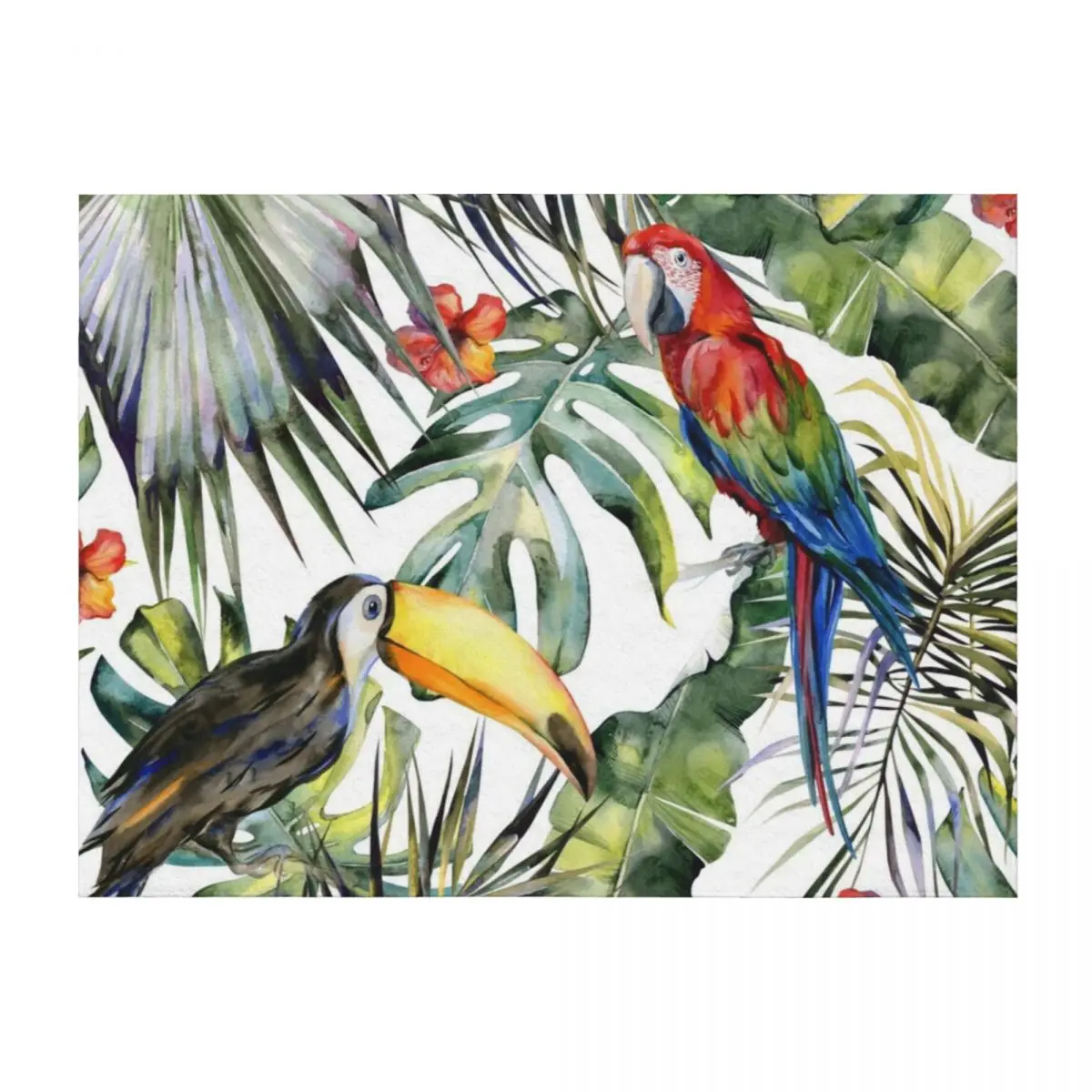 

TROPICAL JUNGLE Throw Blanket Comforter Thins Winter beds Decorative Sofa Blankets