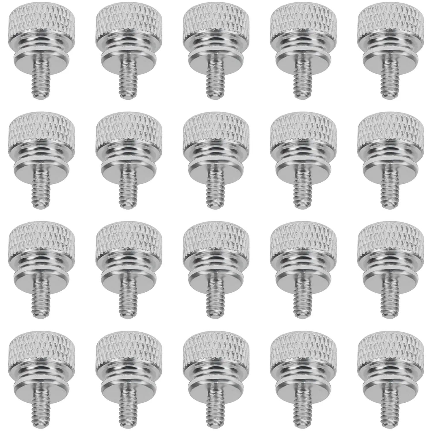 1~1000pcs 6#-32*6.5mm Silver Color Anodized Aluminum Computer Case Thumb Screws for Computer Case/Cover/Power Supply/Hard Drives