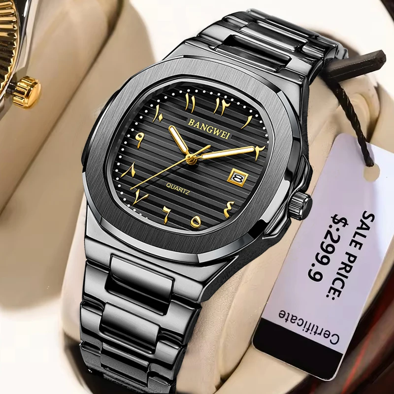 LIGE Orologio da polso al quarzo casual Sport all'aria aperta Orologi quadrati impermeabili per uomo Moda Data Cronografo luminoso Montre Homme