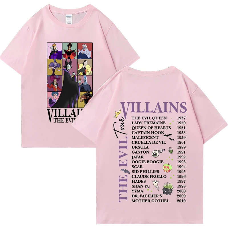 Villains Evil Tour Graphic T Shirts Hot sale Casual Loose Cotton short sleeve t-shirt High Quality funny Oversized Tee shirt