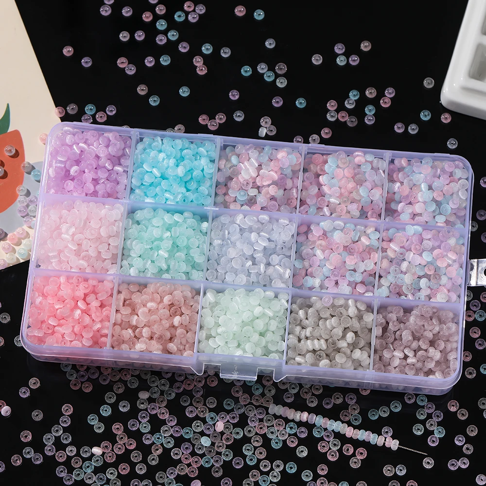 

4 мм 50 шт./100 шт. стеклянные бусины «кошачий глаз» красочные бусины-разделители для ручной работы DIY изготовление ювелирных изделий браслет ожерелье телефонная цепочка