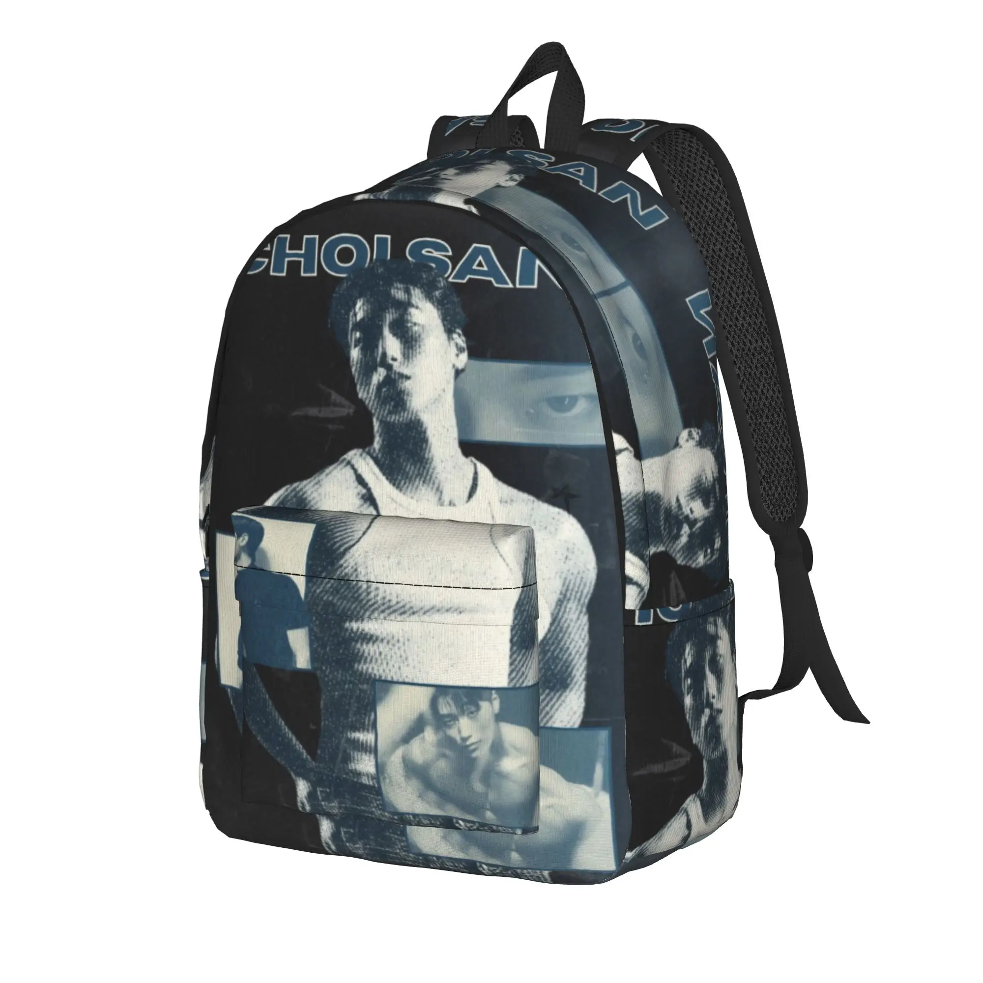 choi san bad ateezs Backpack for Men Women Fashion Student Hiking Travel Daypack  Laptop Canvas Bags Durable