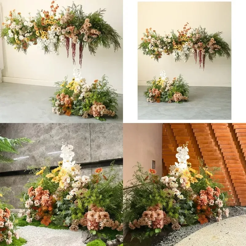 Artificial Flower Arrangement for Wedding Restaurant Background Garden Decoration Hanging Window Landscape Floor Display
