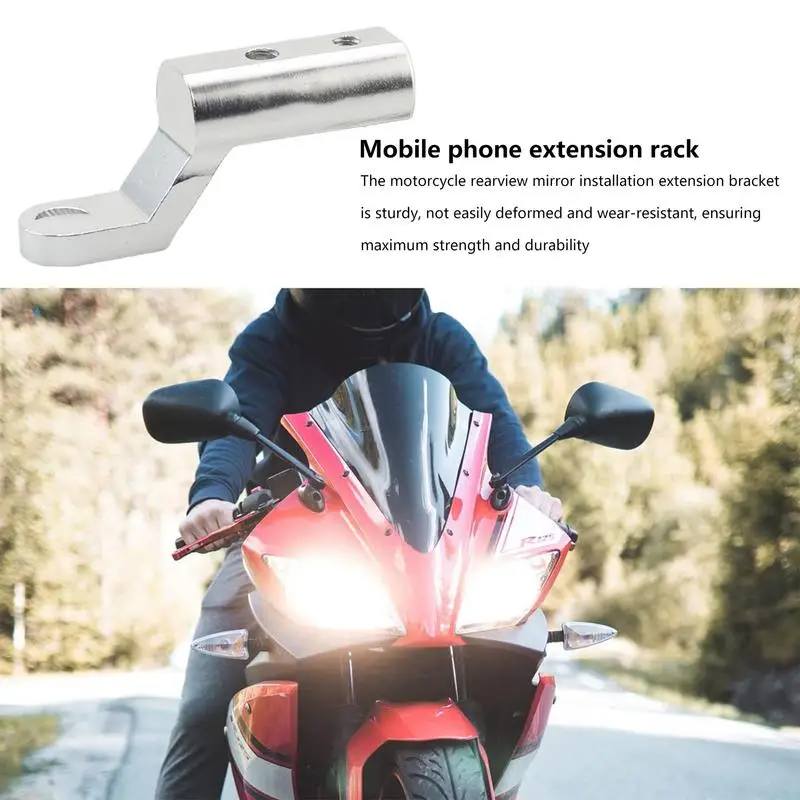 Motorcycle Phone Holder Motorbike Accessories High Strength Scooter Phone Mount Rearview Extension Holder Sturdy Motorcycle