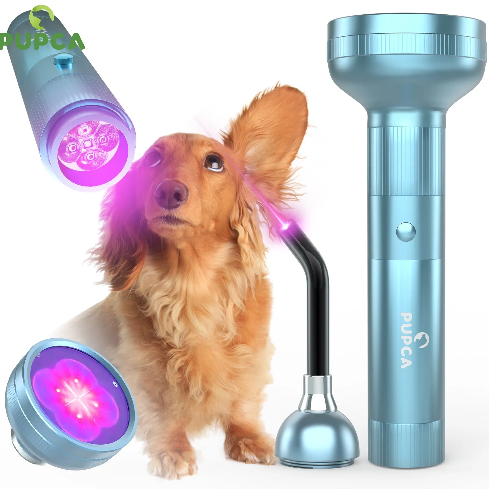 PUPCA Cold Laser Therapy for Dogs Ear Infection Treatment Red Light Therapy for Dogs Joint Arthritis Pain Relief UV Black Light