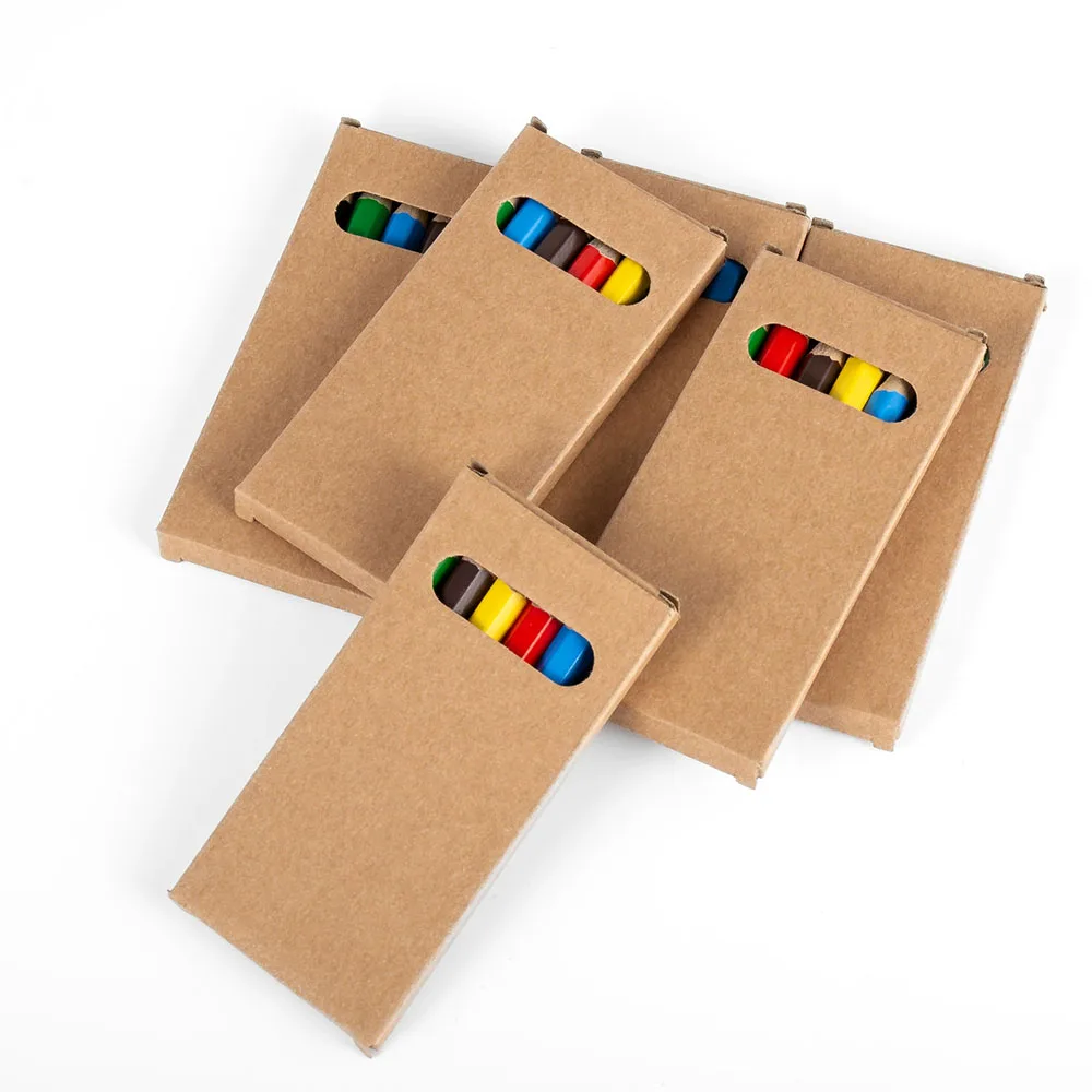 5 Boxes/12 Boxes/20 Boxes/30 Boxes Mini 6-Color Short Colored Pencil Set, Customizable with the Text You Want, Kraft Paper Box with Multi-Color Combination Wooden Colored Pencils, Portable Mini Six-Color Colored Pencils, Compact and Easy-To-Carry Student Drawing Pens, Cute Student Stationery Set, Classroom Rewards, Birthday and Holiday Party Gifts.