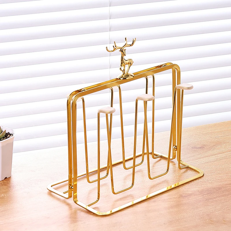 Mug Organizer Iron Cup Drying Rack For Countertop Drainer Stand Glass Bottle Holder Coffee Mug Holder Kitchen Organizer